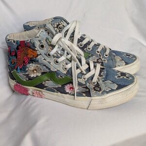 Salt & Seas Sealion High Top Sneaker 8.5 Embroidered Koi‎ Festival Streetwear